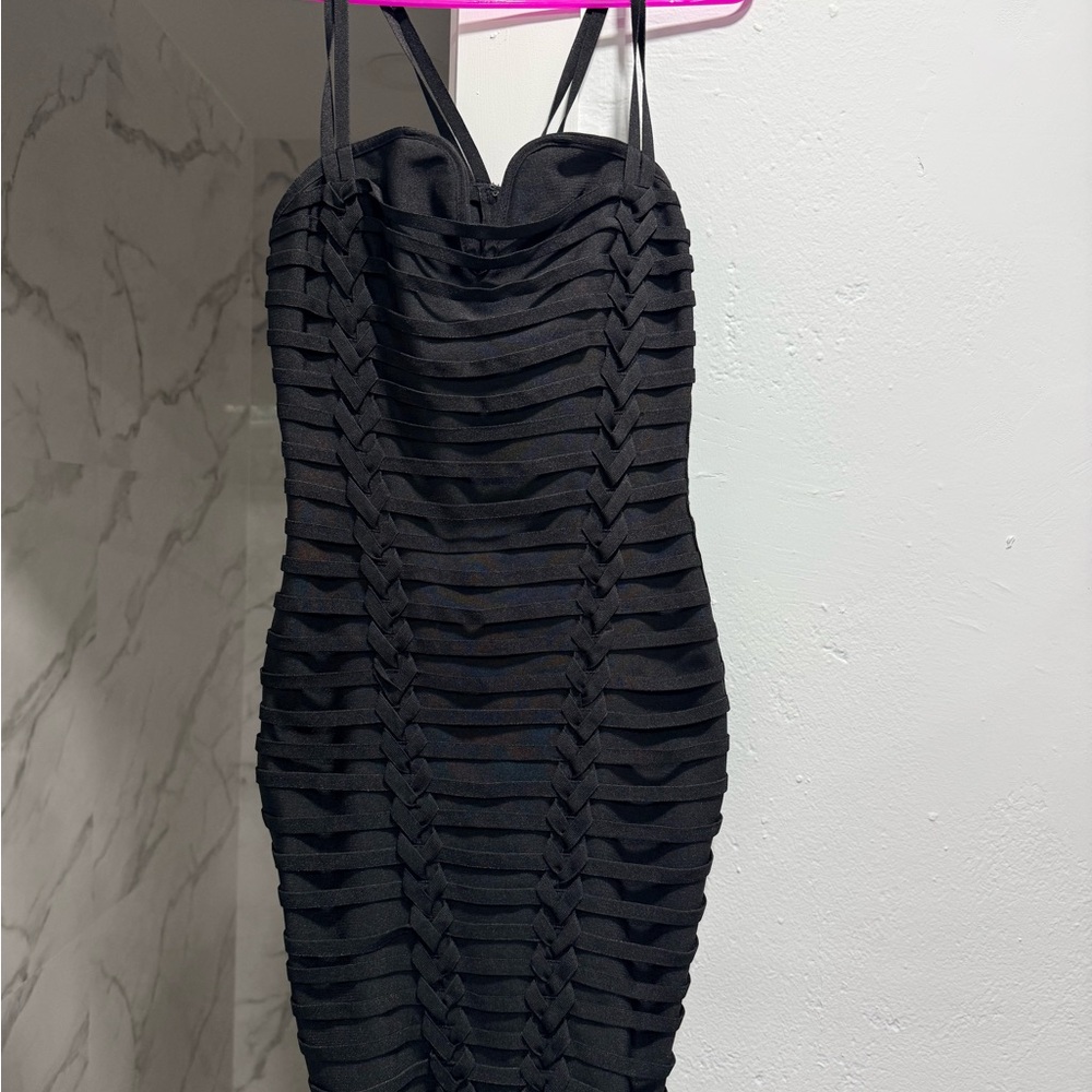 Chic Black Strapless Dress